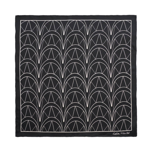 "Chrysler" Silk Bandana Scarf - Empire Black