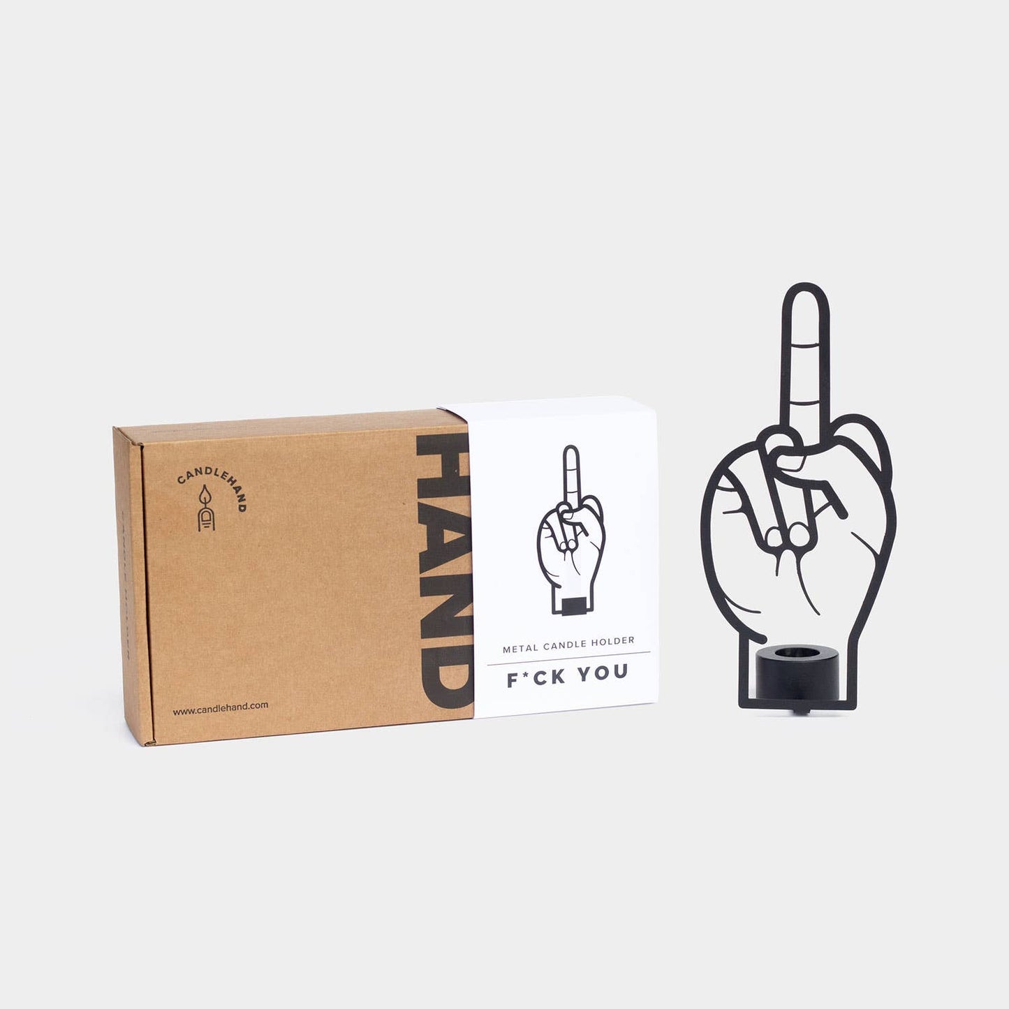 CandleHand Steel Candle Holder - 8" Tall & Fits 7/8" Tapers