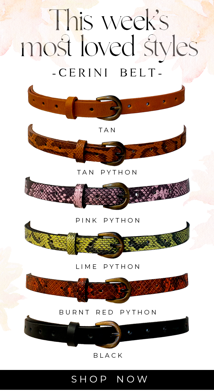 Cerini Belt - Cognac Python - OS