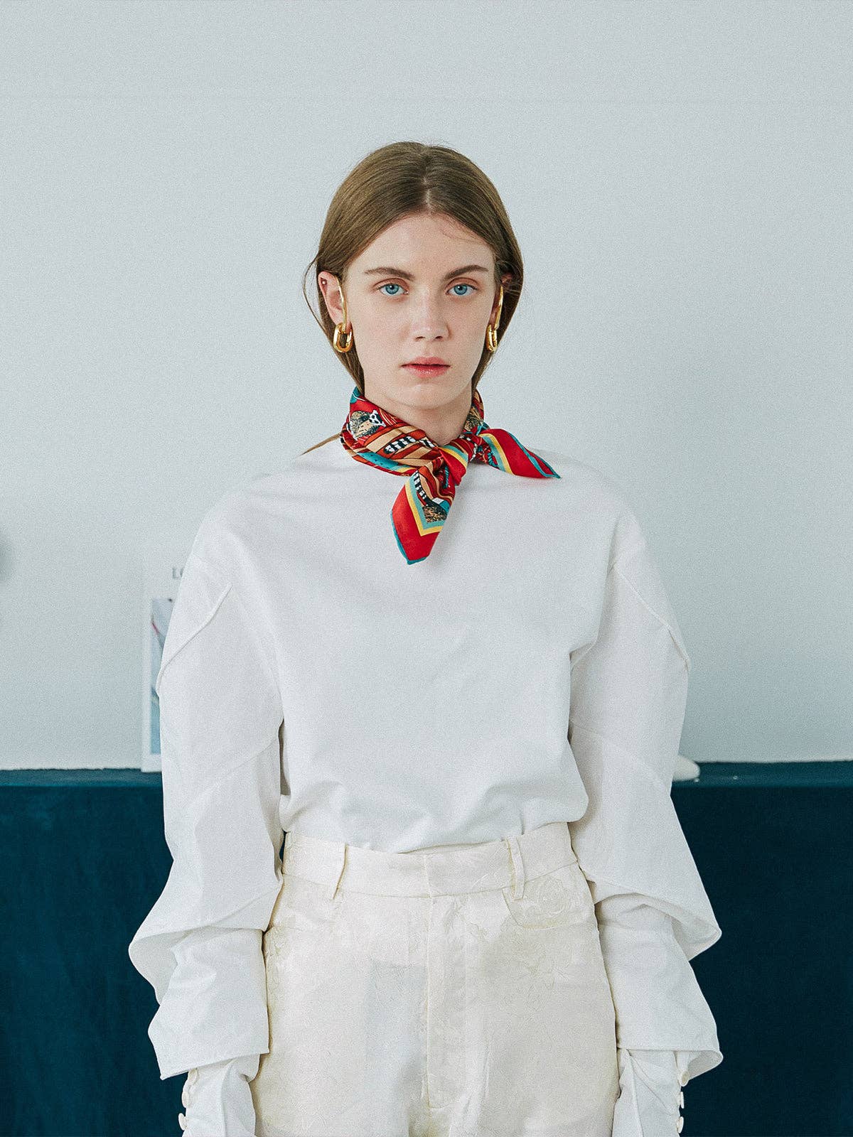 "Madagascar" Silk Bandana - Red