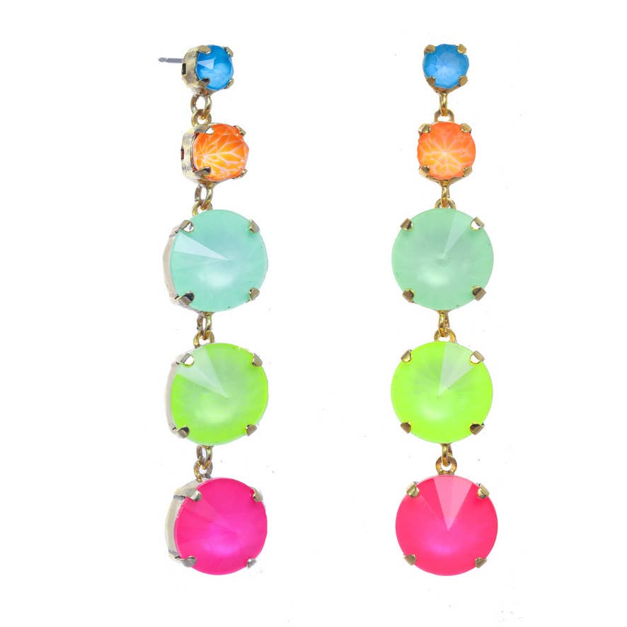 Raney Earrings in Neon