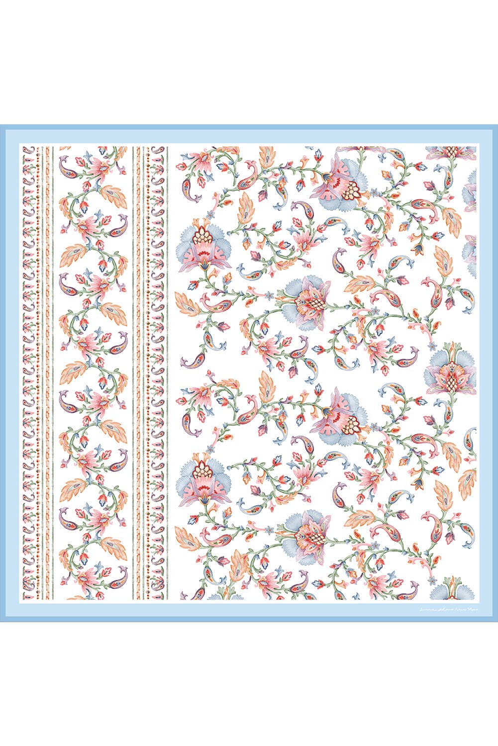 Baroque Blossom Double Sided Silk Scarf