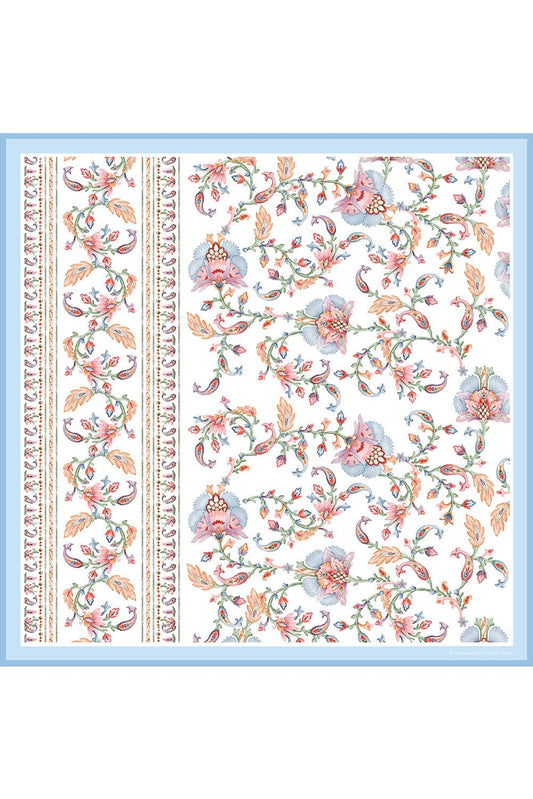 Baroque Blossom Double Sided Silk Scarf