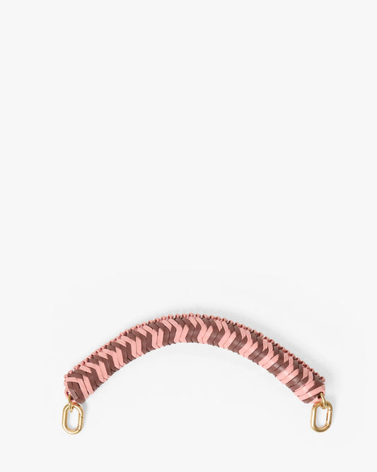 Clare V - Braided Top Handle - Rose Clay/Mulberry