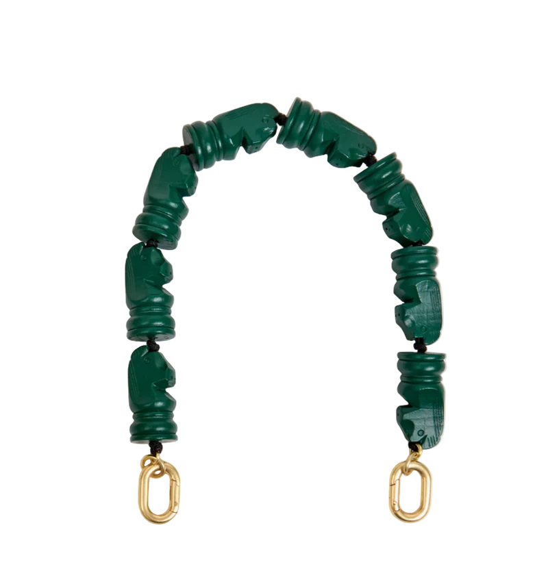 Clare V - Wooden Knights Shortie Strap - Evergreen