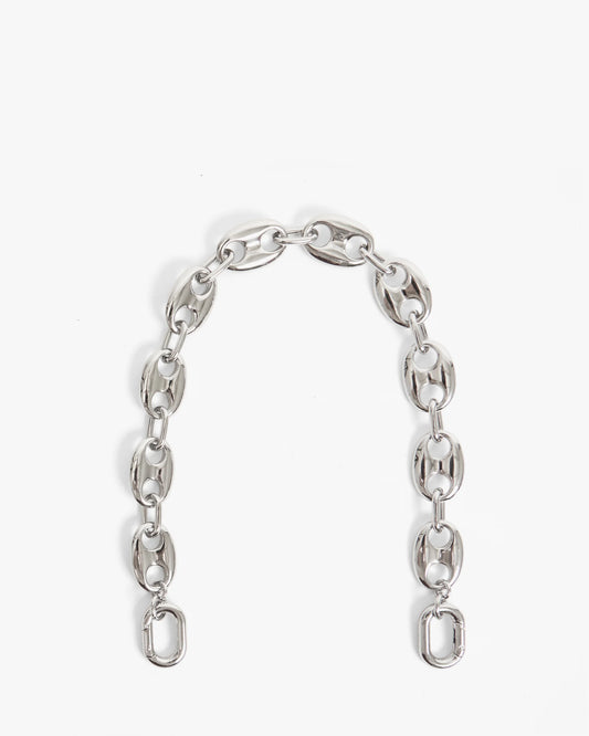 Clare V - Shortie Strap - Silver Mariner Chain