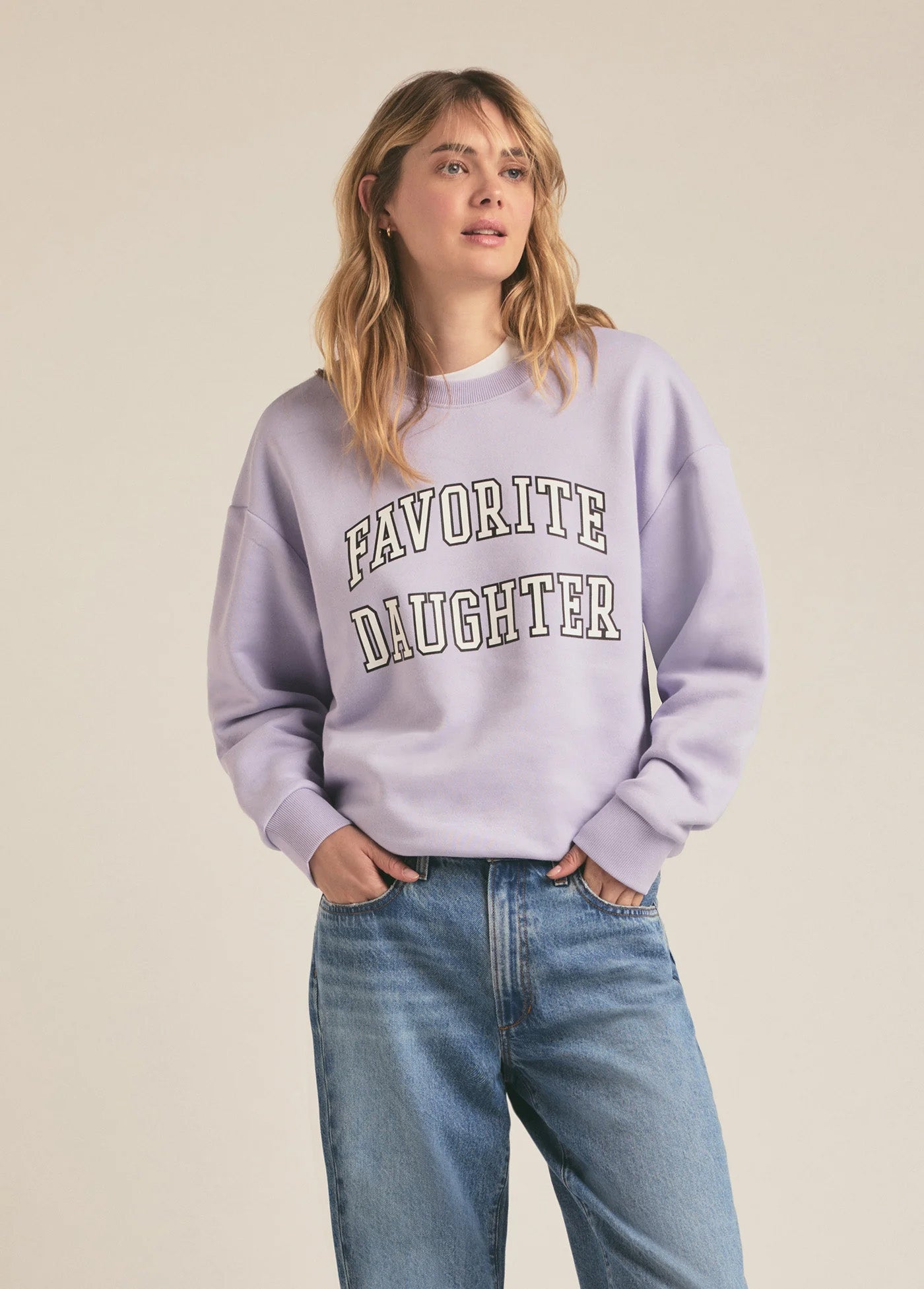 Collegiate Sweatshirt - Favorite Daughter Lavender