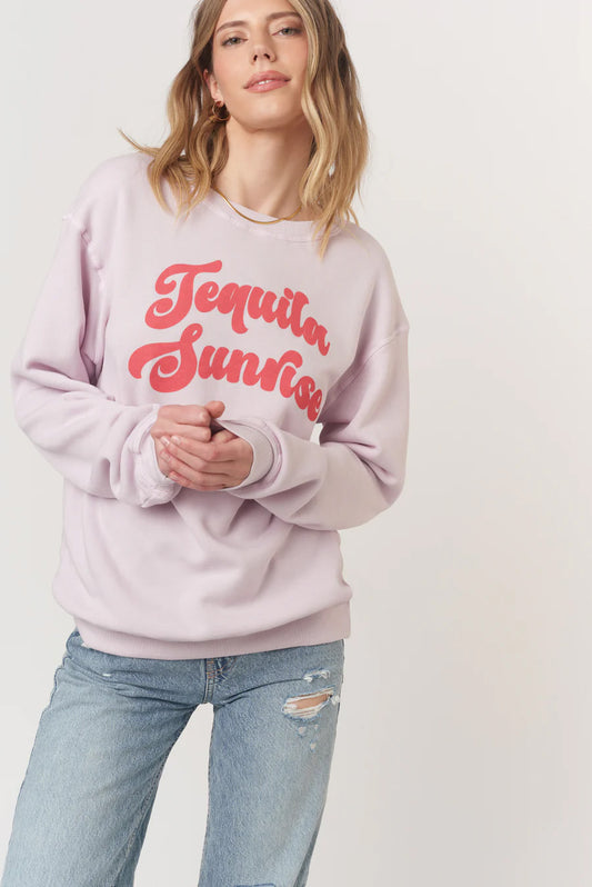 Tequila Sunrise/Santorini Sundown Reversible Sweatshirt - Frosted Violet