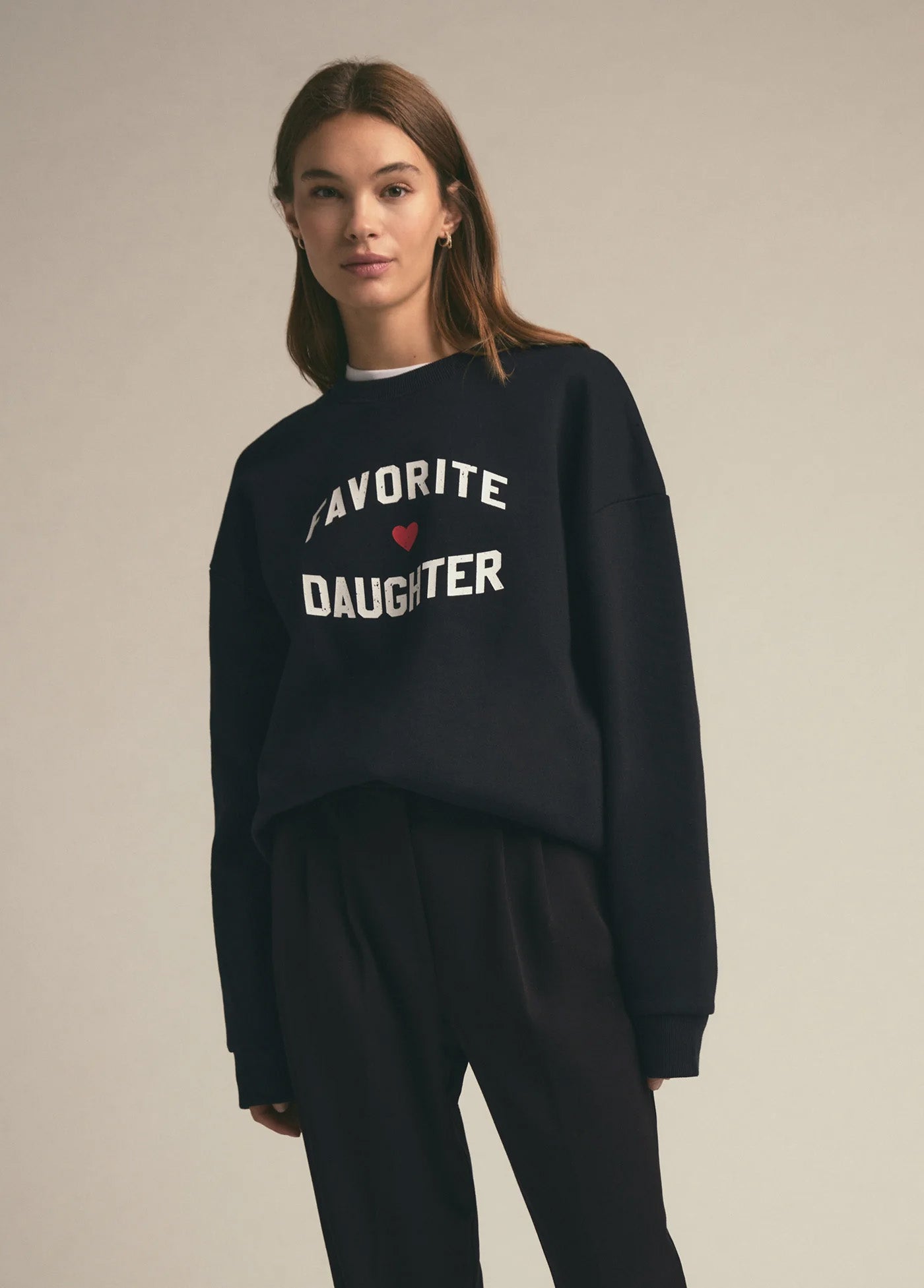 Heart Logo Sweatshirt - Favorite Daughter Black
