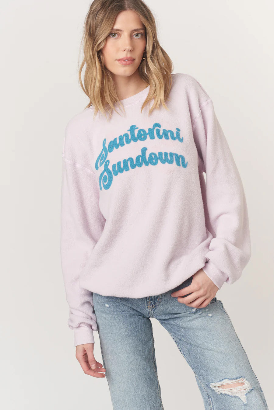 Tequila Sunrise/Santorini Sundown Reversible Sweatshirt - Frosted Violet