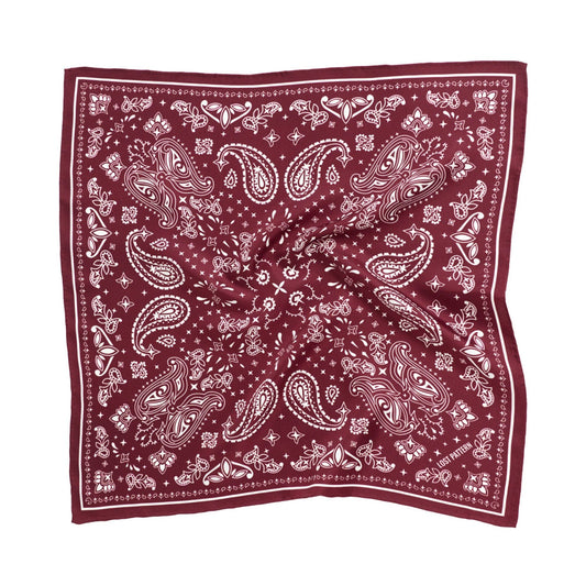 “Paisley" Silk Bandana Scarf - Rodeo Red
