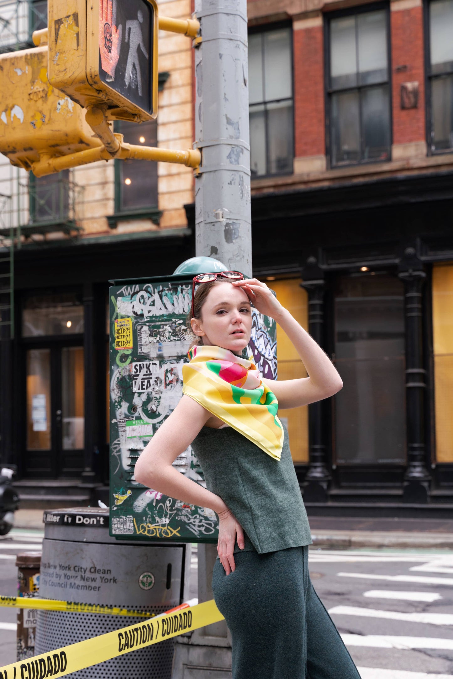 Double Sided Silk Scarf of The Harvest