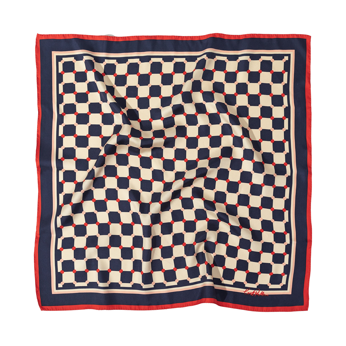 "Checkerboard" Silk Bandana