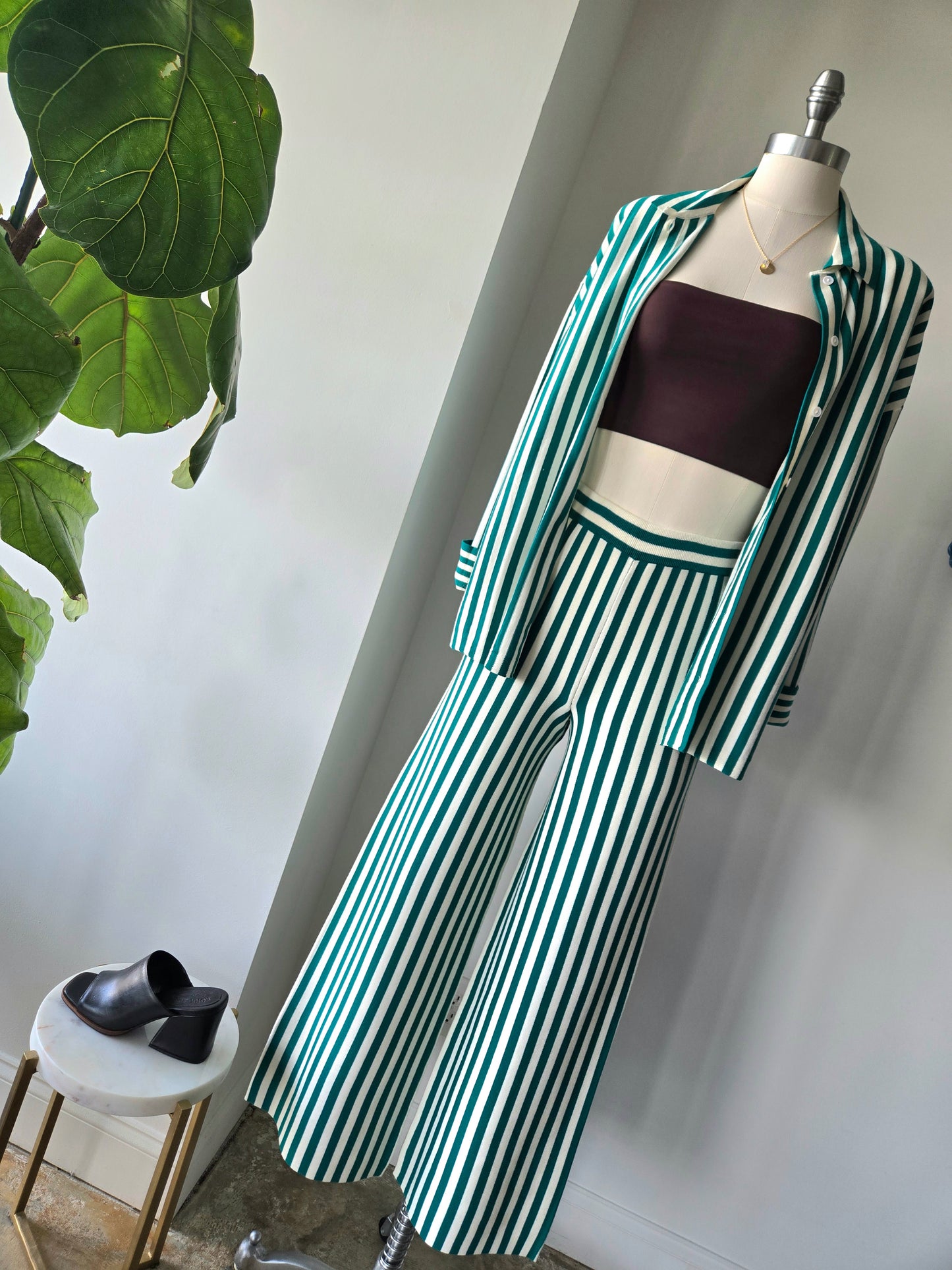 superfine organic cotton striped shirt