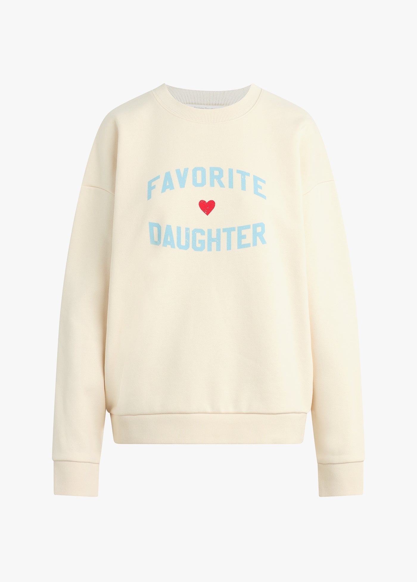 Heart Logo Sweatshirt - Favorite Daughter Gardenia Baby Blue