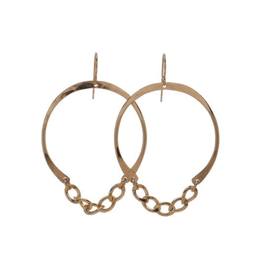Large Gold Filled Blondie Hoops - Kenda Kist