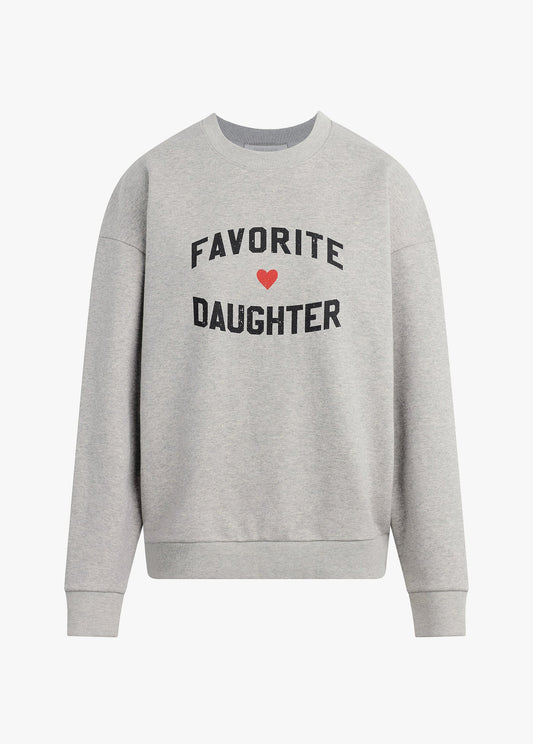 Heart Logo Sweatshirt - Favorite Daughter Heather Grey
