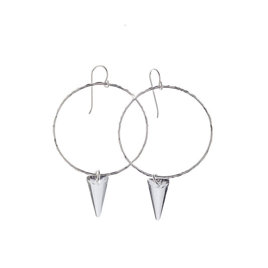 Sterling Silver Spike Hoop - Kenda Kist