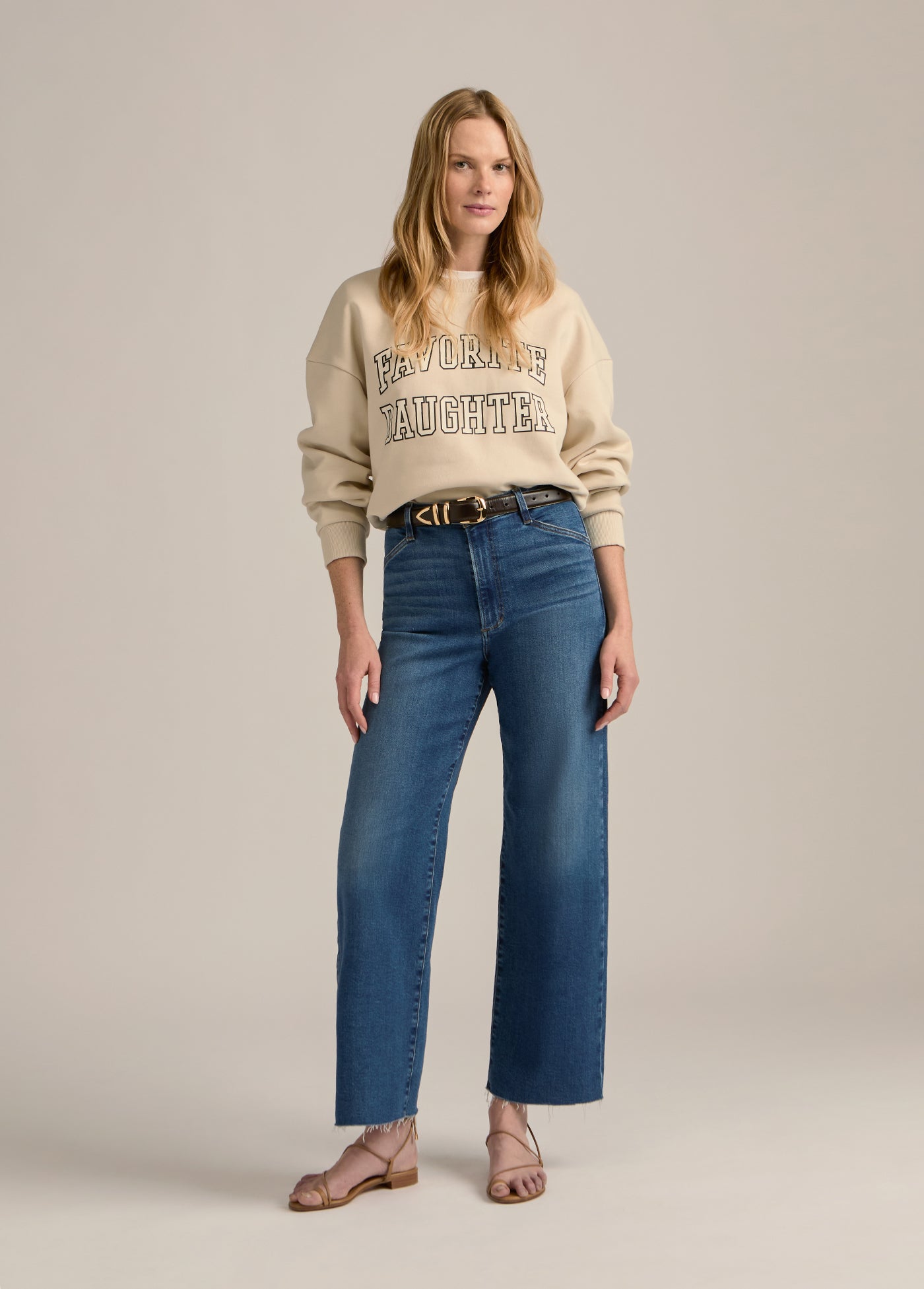 Cropped Collegiate Sweatshirt - Favorite Daughter