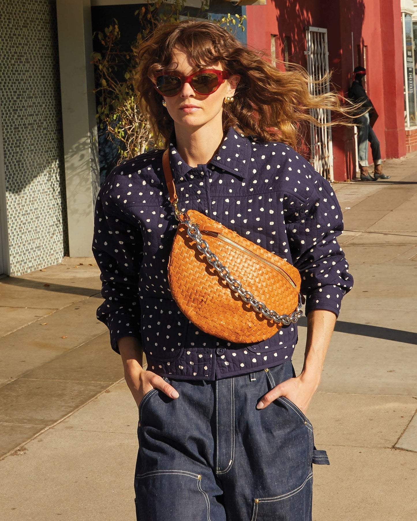 Clare V shortie strap - silver